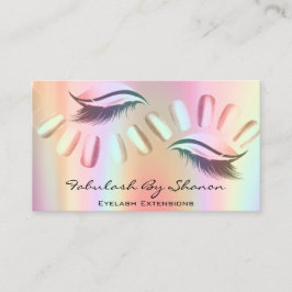 Makeup Artist Nails Eyelash Extension Holograp Vip Visitenkarte
