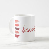 Makeup artist name lipstick farben Schönheit Kaffeetasse (Vorderseite Links)