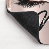 Makeup Artist Name Monogram Rose Lashes Extension Mousepad (Ecke)