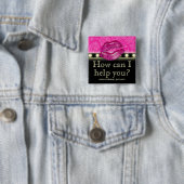 Makeup Artist Name Tag Taste Brooch Lights Lippen Button (Beispiel)