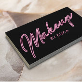 Makeup Artist Neon Pink Typografy Schönheitssalon Visitenkarte