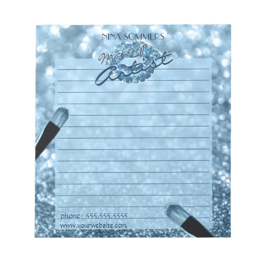 Makeup Artist Notepad Notizblock (Vorderseite)