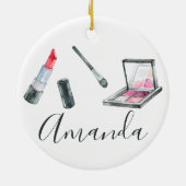 Makeup Artist Personalisierte Kunst Keramik Ornament (Hinten)