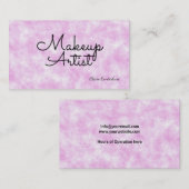 Makeup Artist Pink Clouds Visitenkarte (Vorne/Hinten)