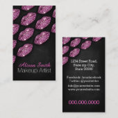 Makeup Artist/Pink Diamonds Sparkle Lips Visitenkarte (Vorne/Hinten)