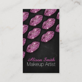 Makeup Artist/Pink Diamonds Sparkle Lips Visitenkarte