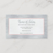 Makeup Artist Pink Lipstick Kiss Silver Glitzer Visitenkarte (Rückseite)