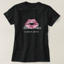 MAKEUP ARTIST Pink Logo Kiss Name