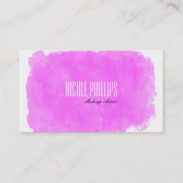 Makeup Artist Pink Splotch BEAUTY Business Card Visitenkarte