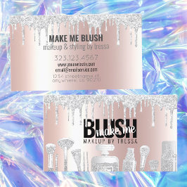 Makeup Artist Platinum Glitzer Tropfen Metallic Pi Visitenkarte