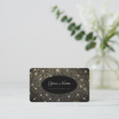 Makeup Artist Platinum Gold Glitzer Luminous Stars Visitenkarte (Stehend Vorderseite)