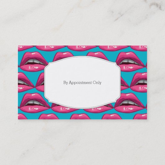 Makeup Artist Pop Art Pink Lift Business Card Visitenkarte (Rückseite)