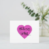 Makeup Artist Postkarte (Stehend Vorderseite)