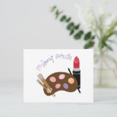 Makeup Artist Postkarte (Stehend Vorderseite)