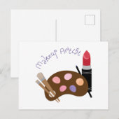 Makeup Artist Postkarte (Vorne/Hinten)