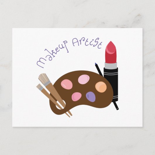 Makeup Artist Postkarte (Vorderseite)