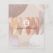 Makeup Artist Promotions Elegantes Glittery Logo Flyer (Hinten)