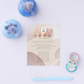 Makeup Artist Promotions Elegantes Glittery Logo Flyer (Einzeln)