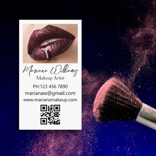 Makeup artist qr Code Foto minimalistischer Chic Visitenkarte