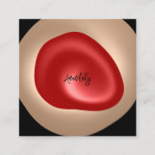 Makeup Artist QR Code Logo Red Black Nail Modern Quadratische Visitenkarte (Vorderseite)