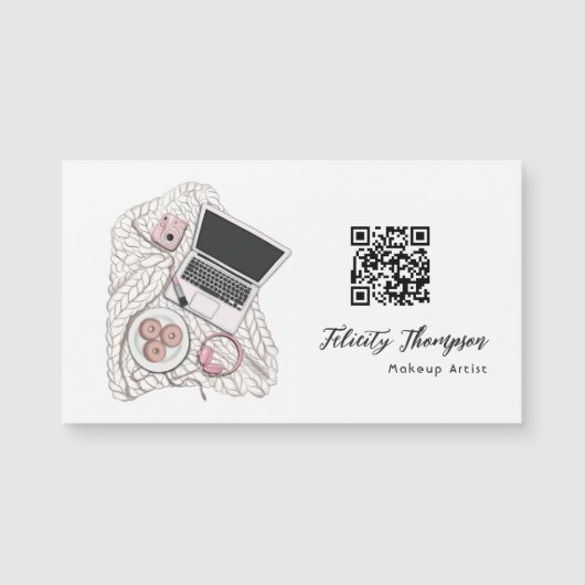 Makeup Artist QR Code Magnetkarte (Vorderseite)