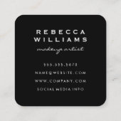 Makeup Artist Quadratische Visitenkarte (Rückseite)