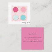 Makeup Artist Quadratische Visitenkarte (Vorne/Hinten)