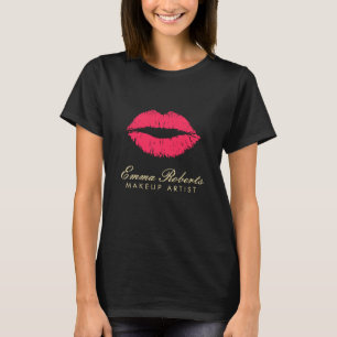 Makeup Artist Red Lips Dark T-Shirt