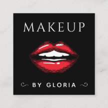 Makeup Artist Red Lips Salon Social Media QR Code