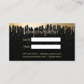 Makeup Artist Red Lips Tropfen Ernennung Terminkarte (Rückseite)