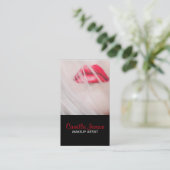 Makeup Artist Red Lips Visitenkarte (Stehend Vorderseite)