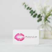 Makeup Artist Red Lips Visitenkarte (Stehend Vorderseite)