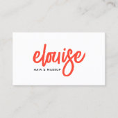 Makeup Artist Red Script Business Visitenkarte (Vorderseite)