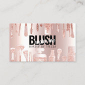 Makeup Artist Rose Glitzer + Metallisches Rosa Visitenkarte (Vorderseite)