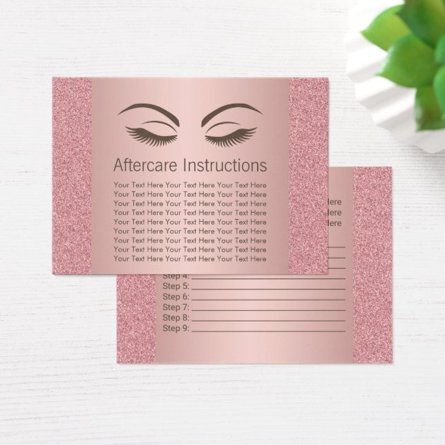 Makeup Artist Rose Gold Aftercare Instructions (Schreibtisch)