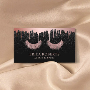 Makeup Artist Rose Gold Eyelash Trendy Drilling Visitenkarte