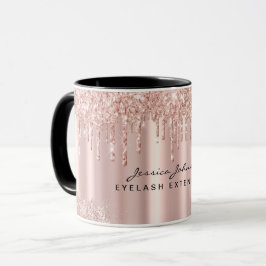 Makeup Artist Rose Gold Glitzer Tropfen kundenspez Tasse