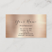 Makeup Artist Rose Gold Kiss Lips Glitzer Visitenkarte (Rückseite)