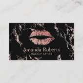 Makeup Artist Rose Gold Lips Der Mensch und die We Visitenkarte (Vorderseite)