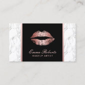 Makeup Artist Rose Gold Lips Marbella Terminkarte (Vorderseite)