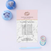 Makeup Artist Rose Gold Lips Rosa Marmorsalon Flyer (Einzeln)