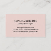 Makeup Artist Rose Gold Lips Visitenkarte (Rückseite)