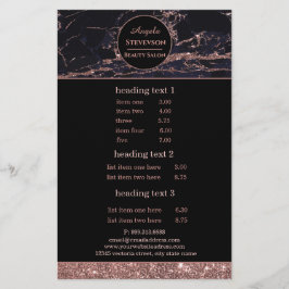 Makeup Artist Rose Gold Marbella Flyer