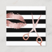 Makeup Artist Rose Gold Schönheitssalon Quadratische Visitenkarte (Vorderseite)