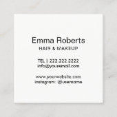 Makeup Artist Rose Gold Schönheitssalon Quadratische Visitenkarte (Rückseite)