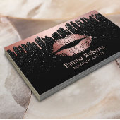 Makeup Artist Rose Gold Tropfen Ristorante da Vale Terminkarte