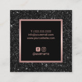 Makeup Artist Rose Goldene Lifte Ristorante da Val Quadratische Visitenkarte (Rückseite)