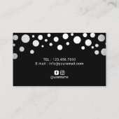 Makeup Artist Rose Goldene Lippen Visitenkarte (Rückseite)