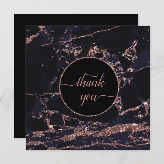 Makeup Artist Rose Goldene Marmorplatte Einladung (Vorne/Hinten)