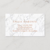 Makeup Artist Rose Goldenes Skript Visitenkarte (Rückseite)